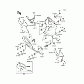 Схема узла: Нижний обтекатель для Kawasaki ZX750 Ninja ZX-7RR