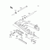 Схема вузла: Задній важіль (Маятник) для Kawasaki ZR250 Balius-II