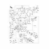 Схема вузла: Front bevel gear(1/3) для Kawasaki VN1500 VN1500 Classic FI