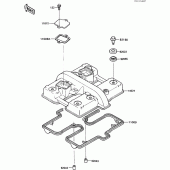 Схема узла: Клапанная крышка для Kawasaki EX500 GPZ500
