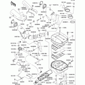 Схема узла: Air cleaner(1/2) для Kawasaki ZX750 Ninja ZX-7R
