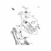 Схема узла: Топливный бак для Kawasaki KX450 KX450F