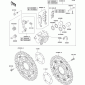 Схема вузла: Переднє гальмо для Kawasaki EX650 Ninja 650