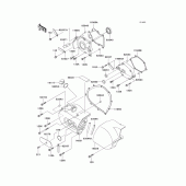 Схема вузла: Left engine cover(s) для Kawasaki VN800 Vulcan 800 Classic