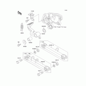 Схема вузла: Brake pedal/torque link для Kawasaki ZX600 Ninja ZX-6