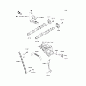 Схема вузла: Розподільний вал & Ланцюг ГРМ & Натягувач для Kawasaki ZX600 Ninja ZX-6R