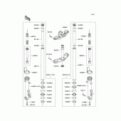 Схема узла: Вилка передней оси для Kawasaki EX650 Ninja 650