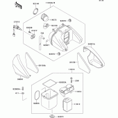 Схема вузла: Повітряний фільтр для Kawasaki ZR550 Zephyr
