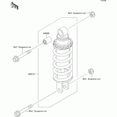 Схема вузла: Амортизатор для Kawasaki ZX600 ZZ-R600