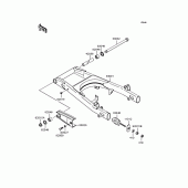 Схема вузла: Задній важіль (Маятник) для Kawasaki VN250 Eliminator 250V