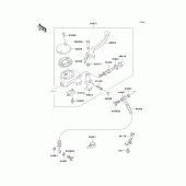 Схема узла: Передний тормозной цилиндр для Kawasaki EN500 Vulcan 500