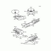 Схема вузла: Наклейки (ZXR400-L4A; White/Bull-/Red) для Kawasaki ZX400 ZXR400