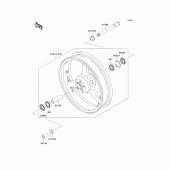 Схема узла: Ступица переднего колеса для Kawasaki ZX600 Ninja ZX-6R