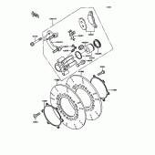 Схема вузла: Front caliper для Kawasaki ZX400 Z400FII