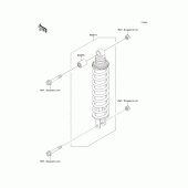 Схема вузла: Амортизатор задній для Kawasaki EX500 GPZ500