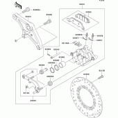 Схема вузла: Заднє гальмо для Kawasaki VN1500 VN1500 Drifter