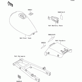 Схема вузла: Інформаційні наклейки для Kawasaki EL250 Eliminator 252