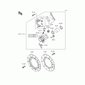 Схема вузла: Переднє гальмо для Kawasaki ZG1200 Voyager XII