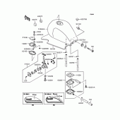 Схема вузла: Паливний бак (ZR1100A-070528) для Kawasaki ZR1100 Zephyr 1100