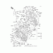 Схема вузла: Картер двигуна (1/2) для Kawasaki VN1500 VN1500 Mean Streak