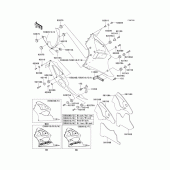 Схема вузла: Cowling lowers(1/2)(zx600-j3) для Kawasaki ZX600 Ninja ZX-6R