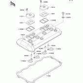 Схема узла: Клапанная крышка для Kawasaki ZX1100 ZZ-R1100