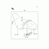 Схема вузла: Сидіння для Kawasaki VN1700 Vulcan 1700 Voyager Custom ABS