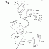 Схема вузла: Headlight(s) для Kawasaki ER500 ER-5