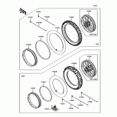 Схема вузла: Шина для Kawasaki KX85 KX85-II
