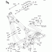 Схема вузла: Кріплення двигуна для Kawasaki EJ650 W650