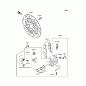 Схема вузла: Переднє гальмо (ZR250-B8) для Kawasaki ZR250 Balius-II