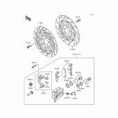 Схема узла: Передний тормоз для Kawasaki ZG1000 Concours
