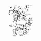 Схема узла: Крепление двигателя для Kawasaki ZX1400 Ninja ZX-14R ABS