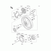Схема узла: Ступица заднего колеса для Kawasaki ER500 ER-5