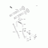 Схема вузла: Розподільний вал & Ланцюг ГРМ & Натягувач для Kawasaki ZX600 Ninja ZX-6R