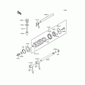 Схема вузла: Копірний вал & Вилки для Kawasaki EX250 ZZR250