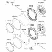 Схема вузла: Шини(1/2) для Kawasaki KX85 KX85