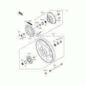 Схема узла: Заднее колесо & Приводная цепь для Kawasaki KZ1000 Police