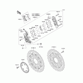 Схема узла: Передний тормоз для Kawasaki ZX1000 Ninja ZX-10R
