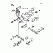 Схема вузла: Задня підвіска для Kawasaki EX400 GPZ400S