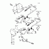 Схема узла: Система зажигания(1/2) для Kawasaki VN1500 Vulcan 1500L