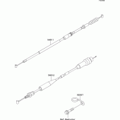 Схема вузла: Троси для Kawasaki KX250/ KX252 KX250