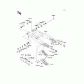 Схема вузла: Задній важіль (маятник) для Kawasaki KX450 KX450F