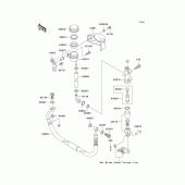 Схема вузла: Задній гальмівний циліндр для Kawasaki VN1600 VN1600 Mean Streak