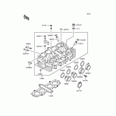 Схема вузла: Головка циліндра для Kawasaki ZR750 Zephyr
