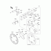 Схема вузла: Заднє гальмо для Kawasaki KX450 KX450F