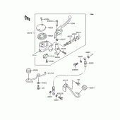 Схема вузла: Передній гальмівний циліндр для Kawasaki VN250 Eliminator 250V