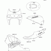 Схема узла: Decals(black)(zx750-p3) для Kawasaki ZX750 Ninja ZX-7R