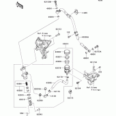 Схема узла: Задний тормозной цилиндр для Kawasaki ZX1000 Z1000SX