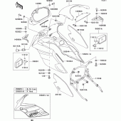 Схема вузла: Облицювальні елементи Kawasaki EX500 EX500